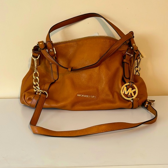 Michael Kors Handbags - Michael Kors Leather Chain Slouchy Bag